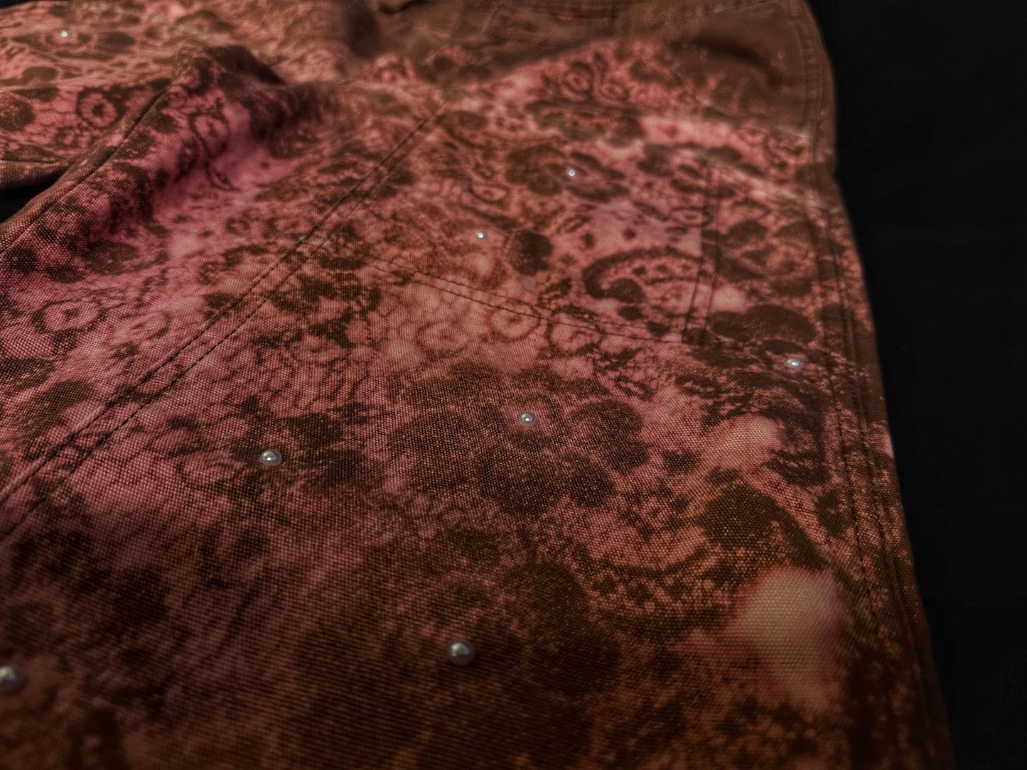 Give Me My Roses – Custom Rose Dust Denim Pants(Pre-Order Only)