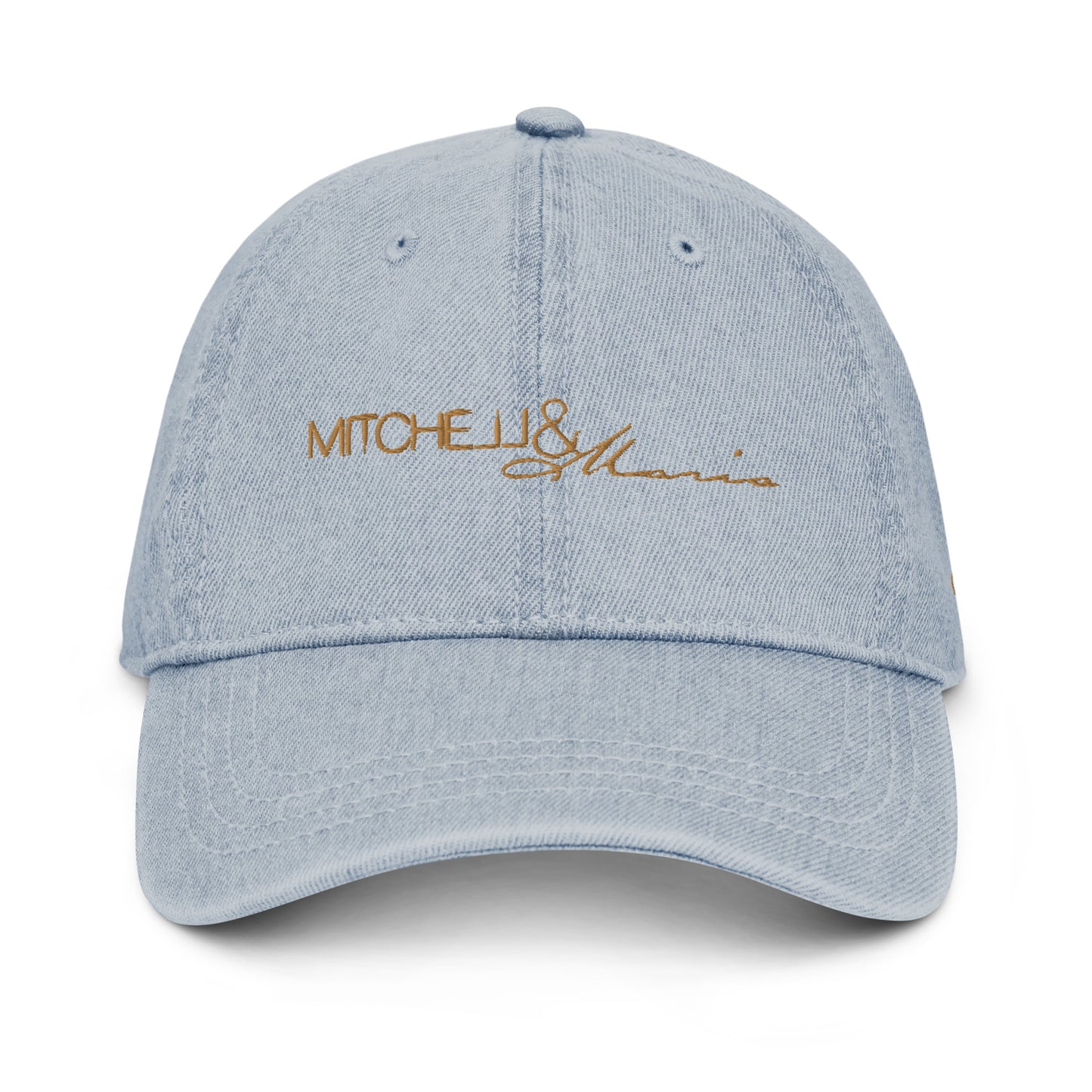 Embroidered Mitchell&Maria Denim Hat