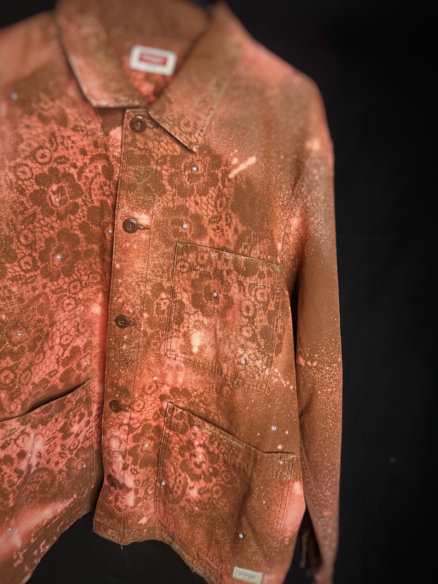 Give Me My Roses – Custom Dust Rose Denim Shirt(Pre-Order Only)