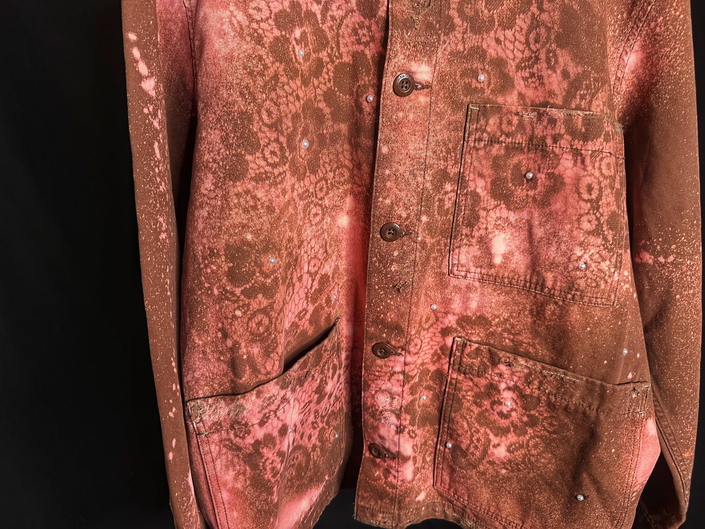 Give Me My Roses – Custom Dust Rose Denim Shirt(Pre-Order Only)