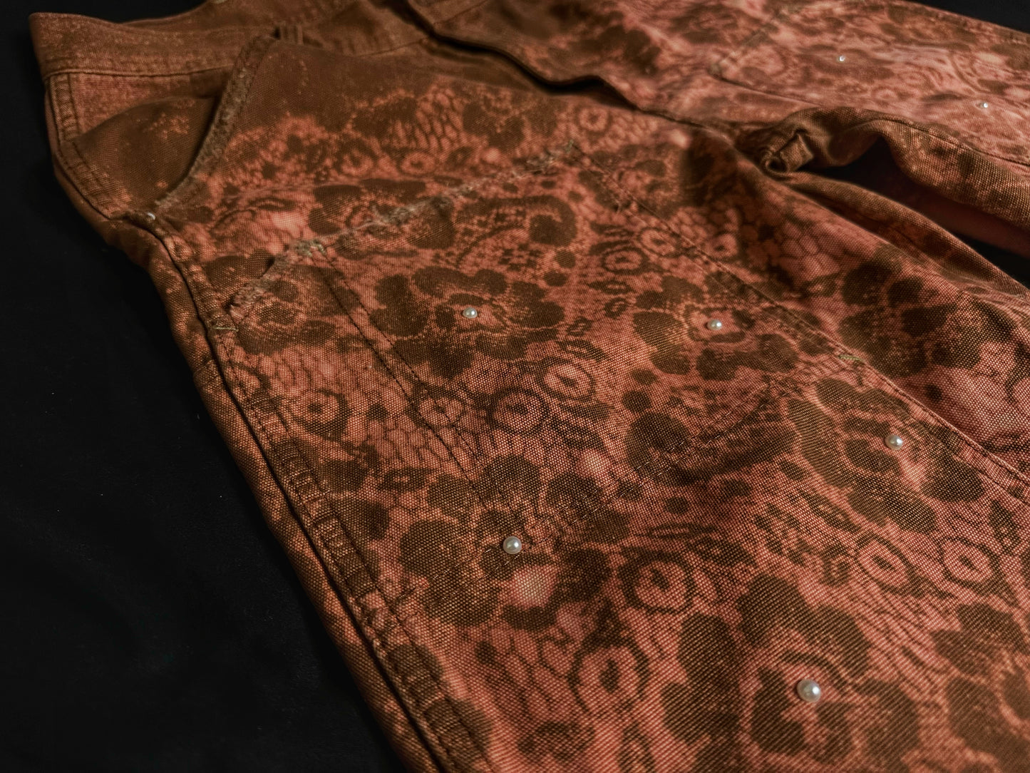 Give Me My Roses – Custom Rose Dust Denim Pants(Pre-Order Only)