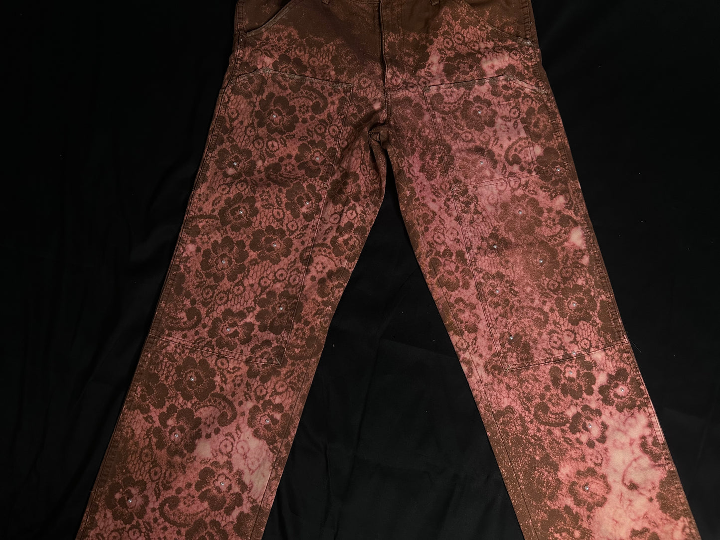 Give Me My Roses – Custom Rose Dust Denim Pants(Pre-Order Only)