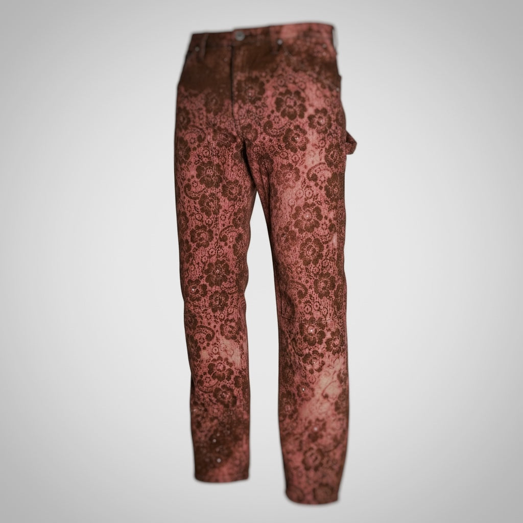 Give Me My Roses – Custom Rose Dust Denim Pants(Pre-Order Only)