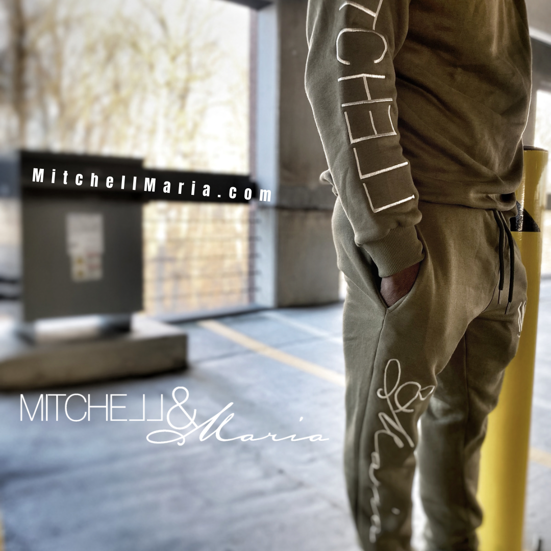 Mitchell&Maria Embroidered Unisex Jogger Set. (Pre-Order)