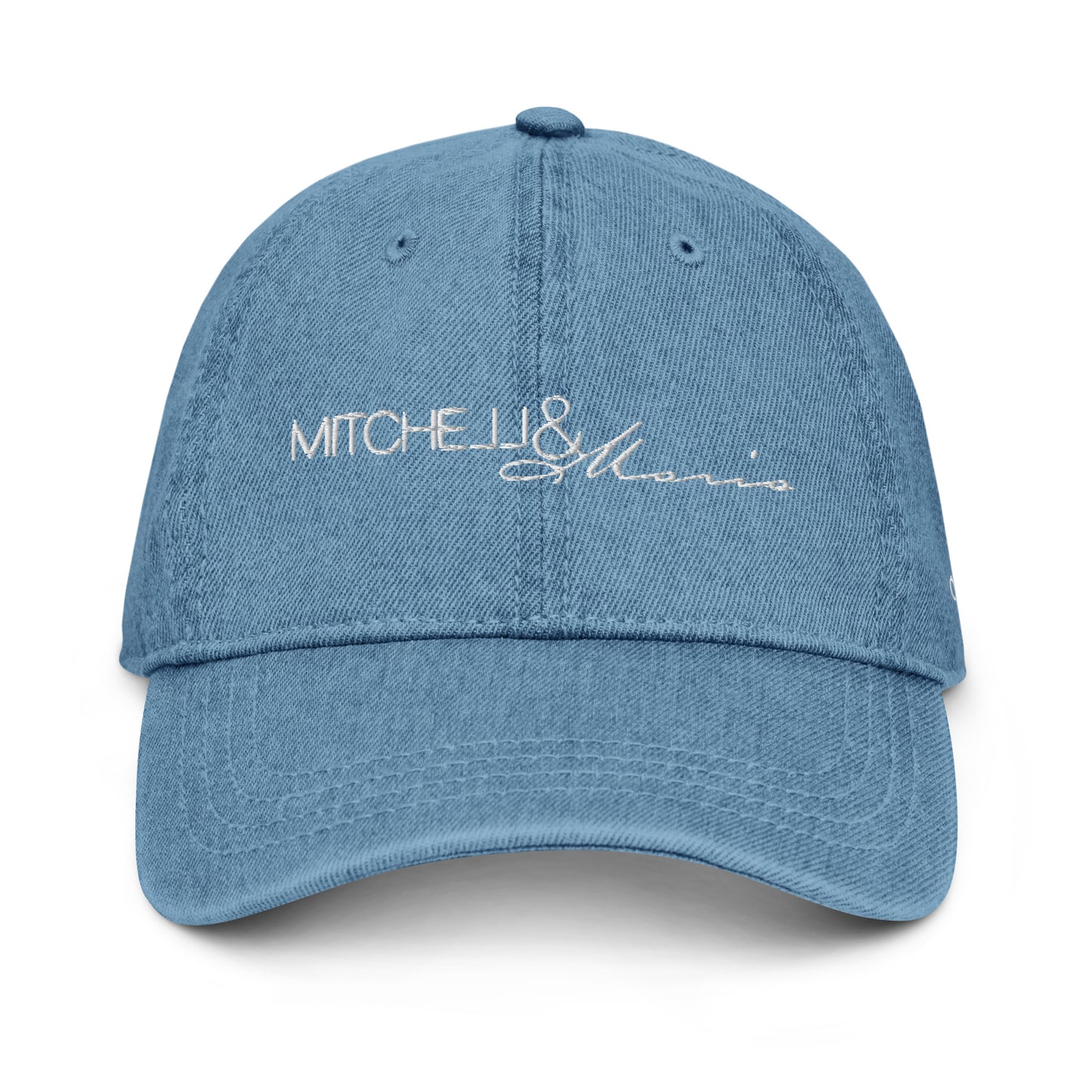 Embroidered Mitchell&Maria Denim Hat