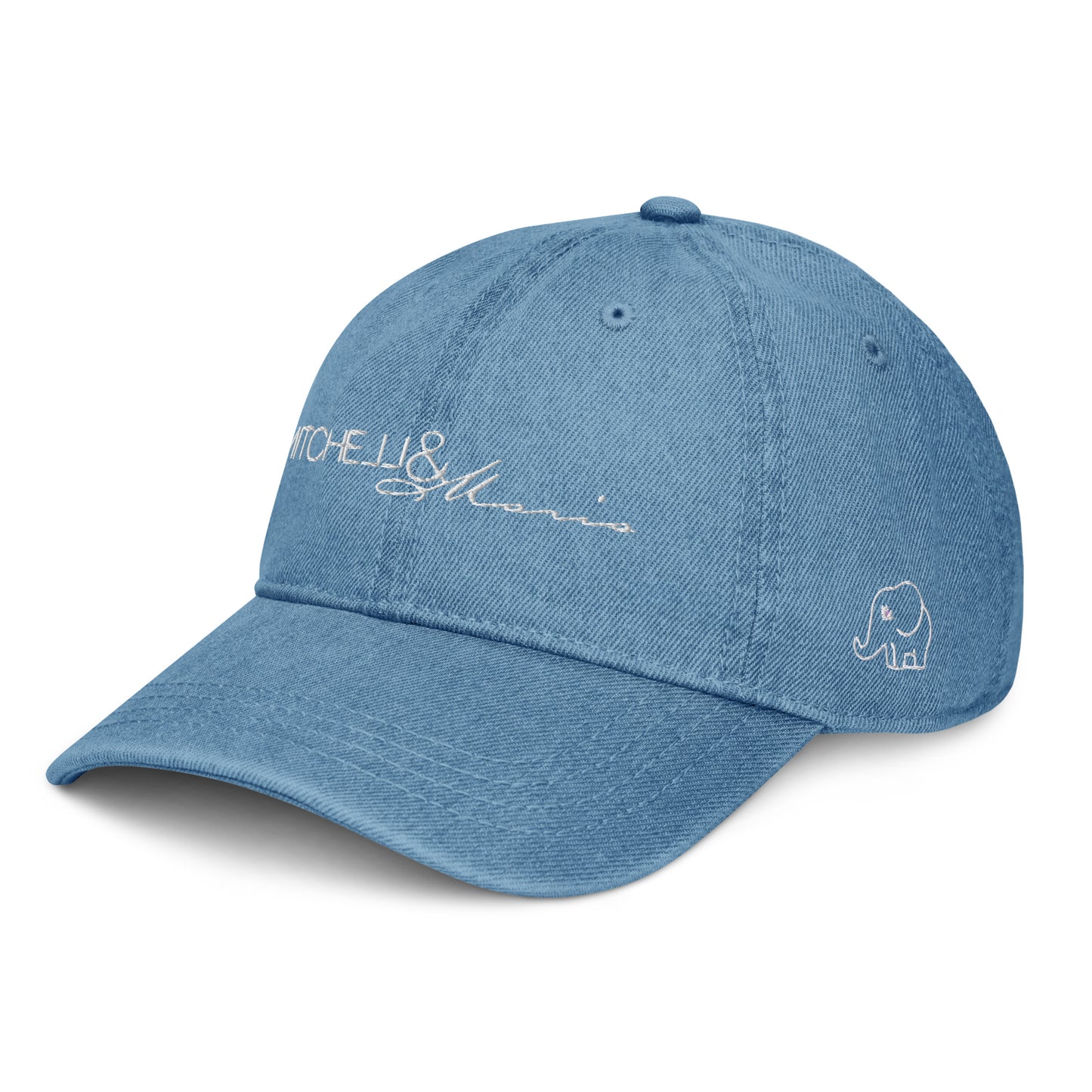 Embroidered Mitchell&Maria Denim Hat