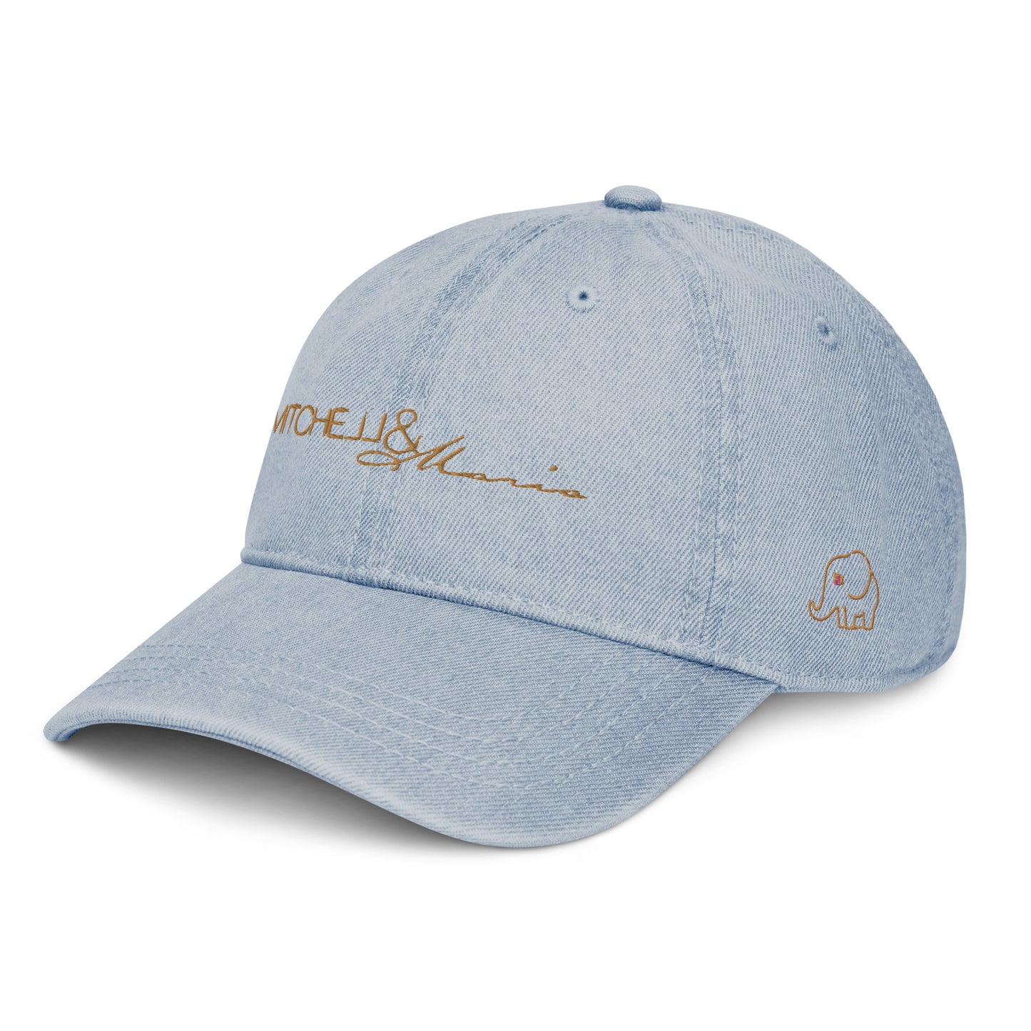 Embroidered Mitchell&Maria Denim Hat