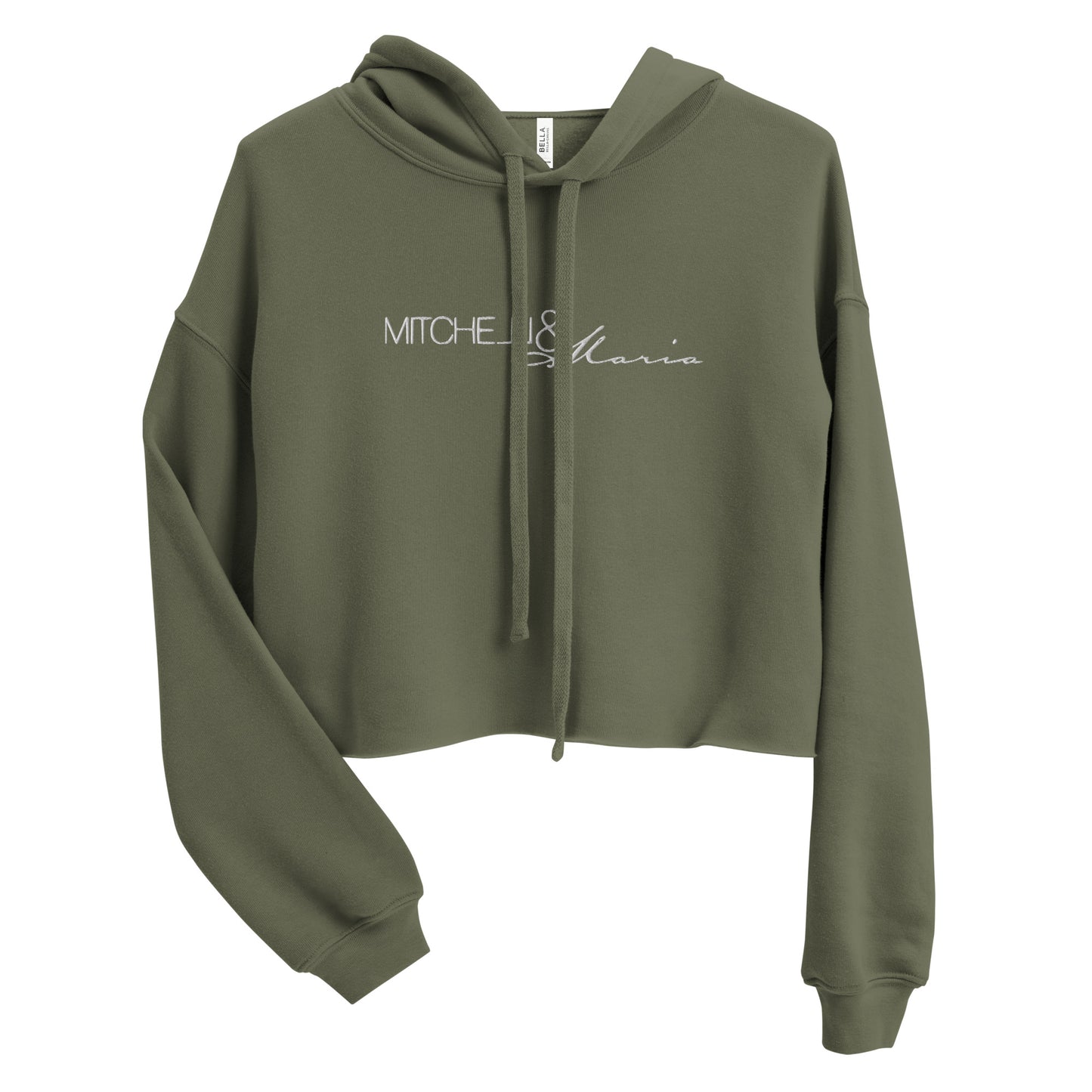 Embroidered Classic Mitchell&Maria Crop Hoodie